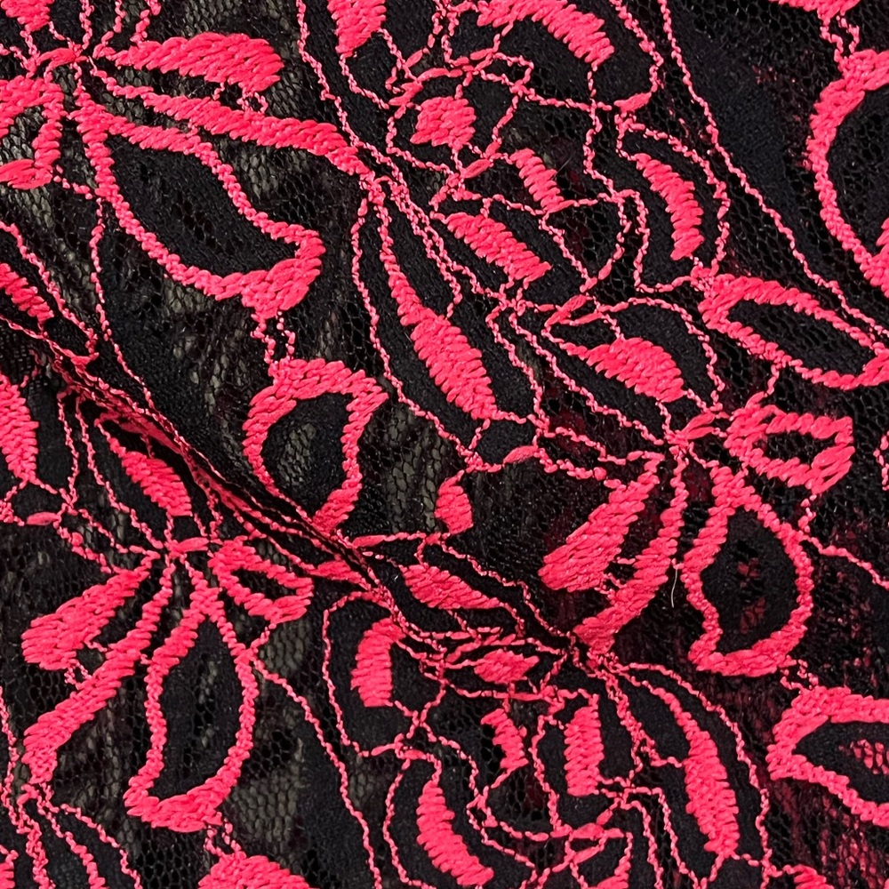 Lularoe Lindsay Kimono Black & Pink Lace Coverup Cardigan Sz Med *UPDATED* - Picture 8 of 14